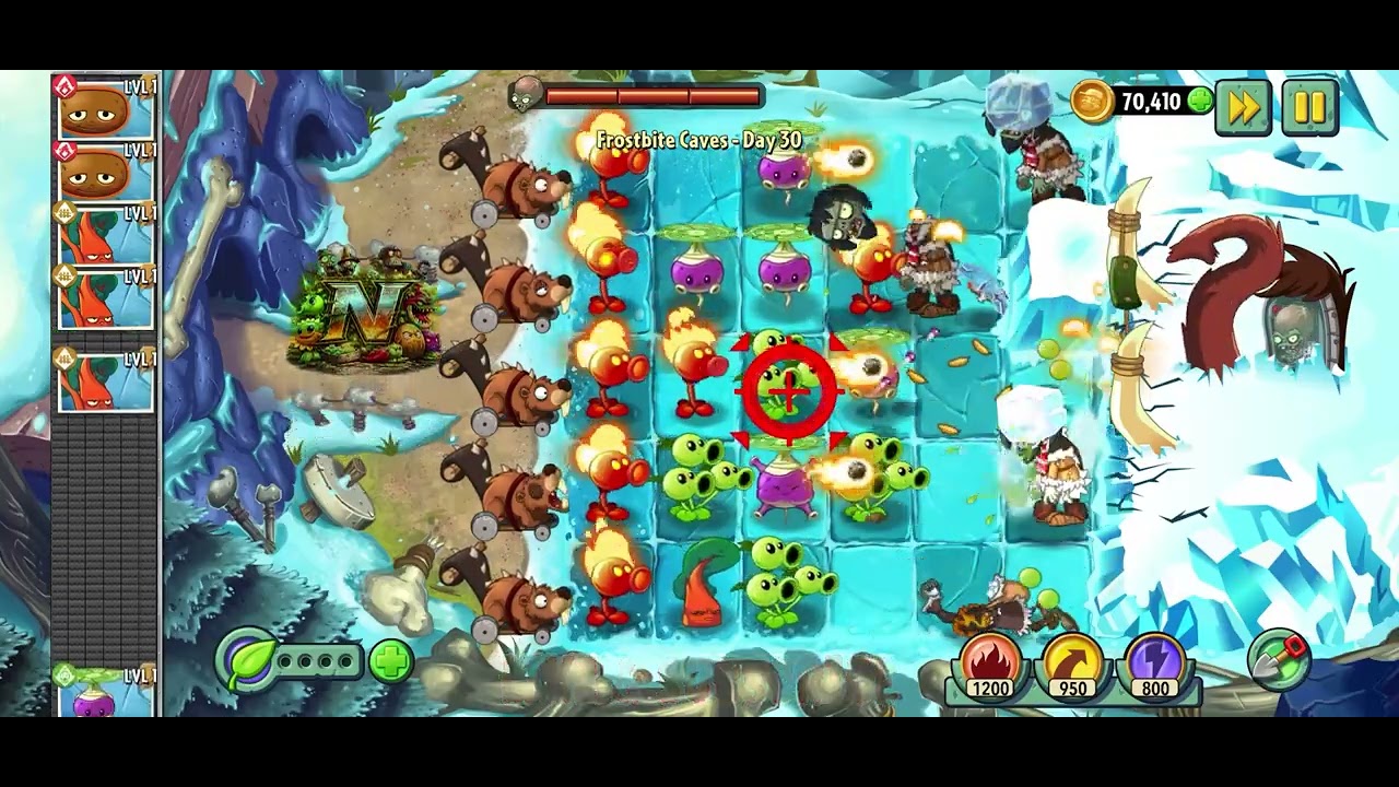 Plants Vs Zombies 2 | BOSS Frostbite Caves | Get back to the vintage memories of Legendary Games
