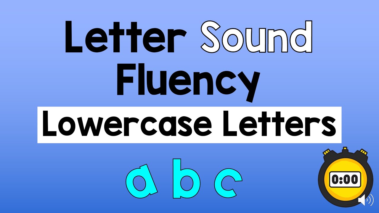 Science of Reading | Letter Sound Fluency: Lowercase Letters