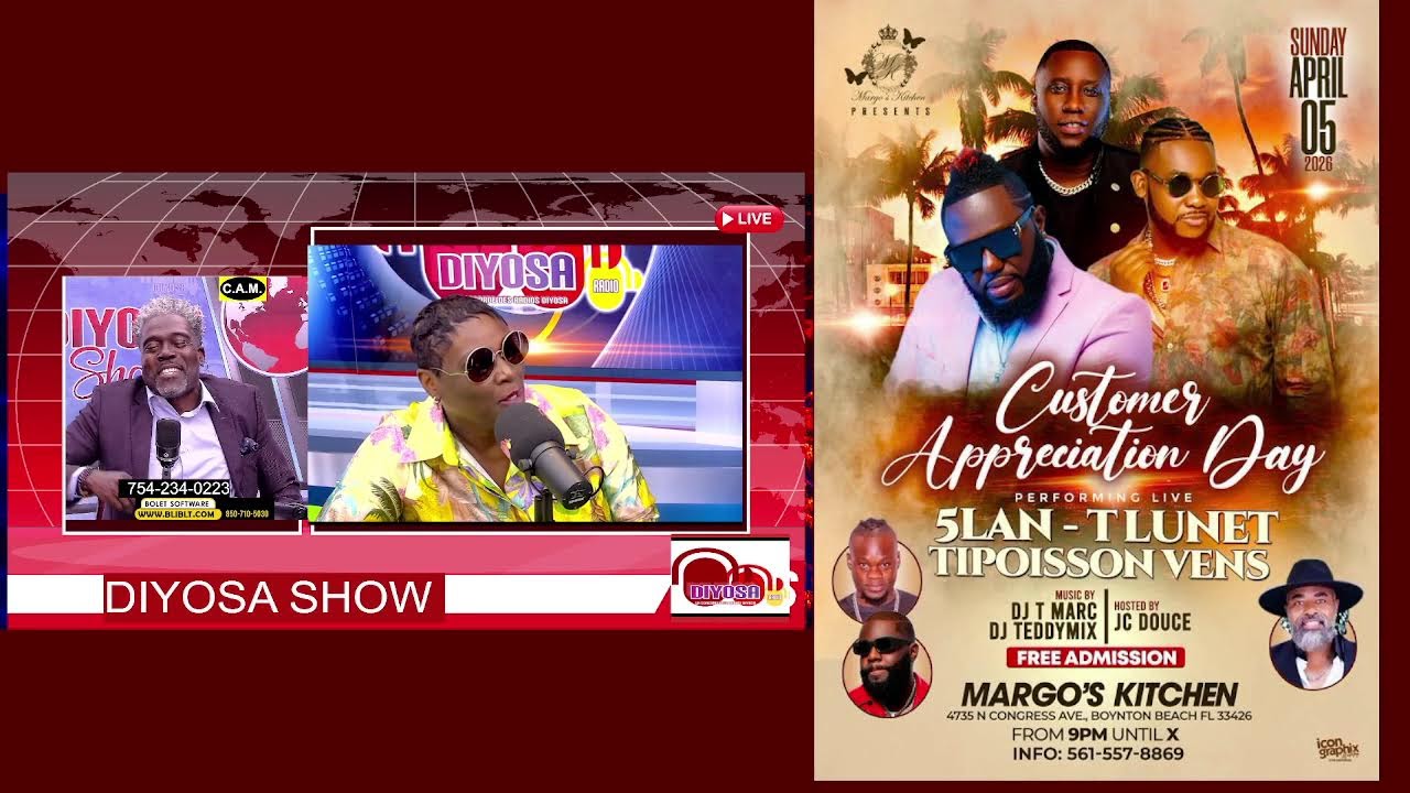 DIYOSA SHOW;JEUDI VARIETE 02/04/2026 AVEC DADOU DYS & TJOELTG