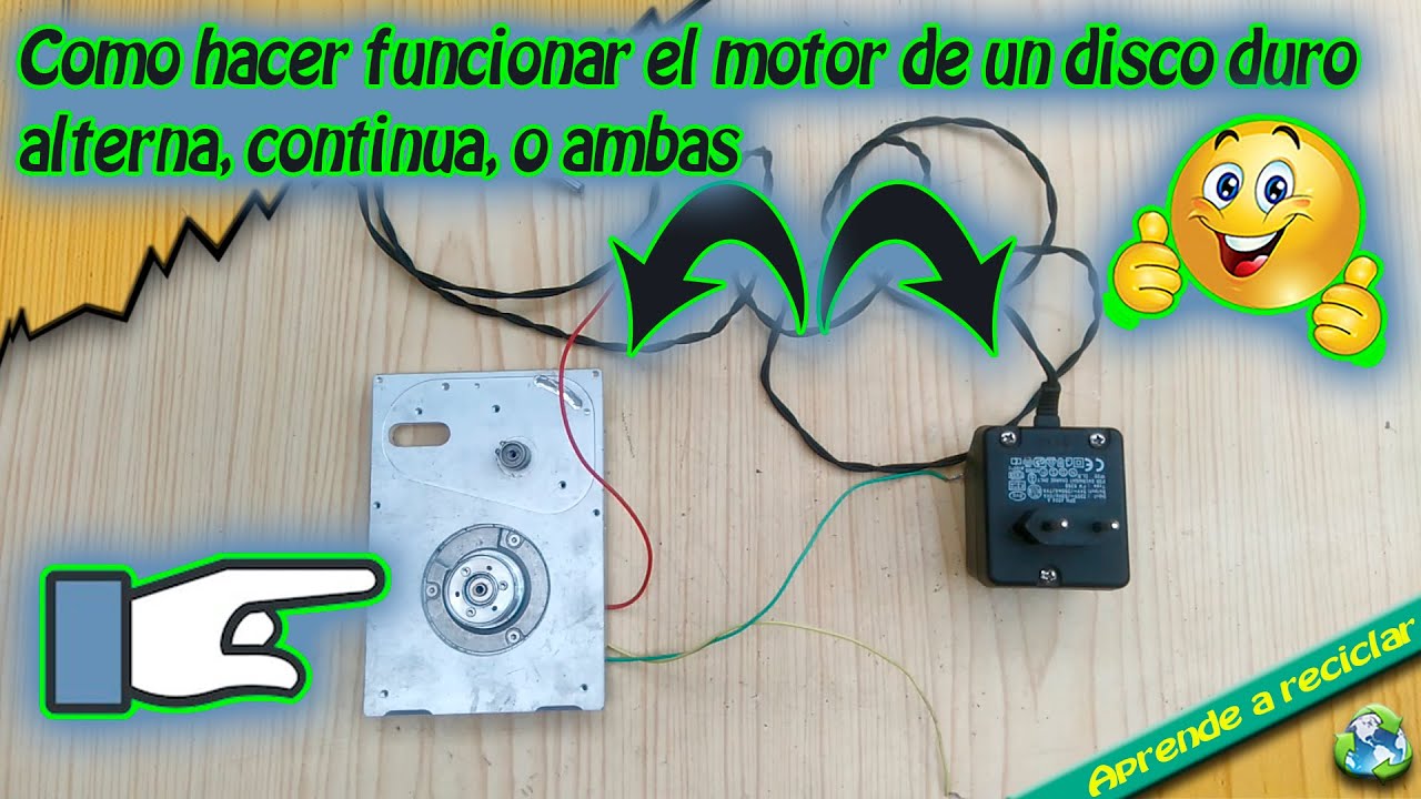 Como hacer funcionar el motor de un disco duro &iquest;alterna continua o ambas?