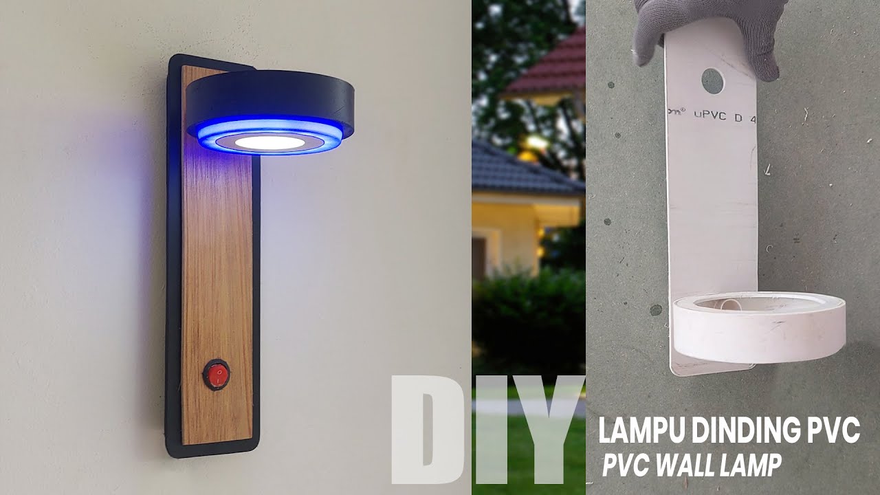 MUDAHNYA BUAT LAMPU HIAS DARI PIPA PVC BEKAS, LAMPU DINDING MODERN, LAMPU DEKORASI