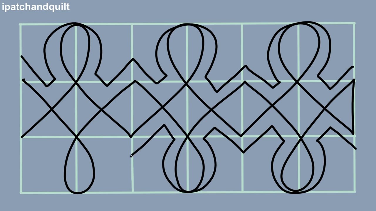 Free Motion Quilting - Jewel Loops - animation (video 2)