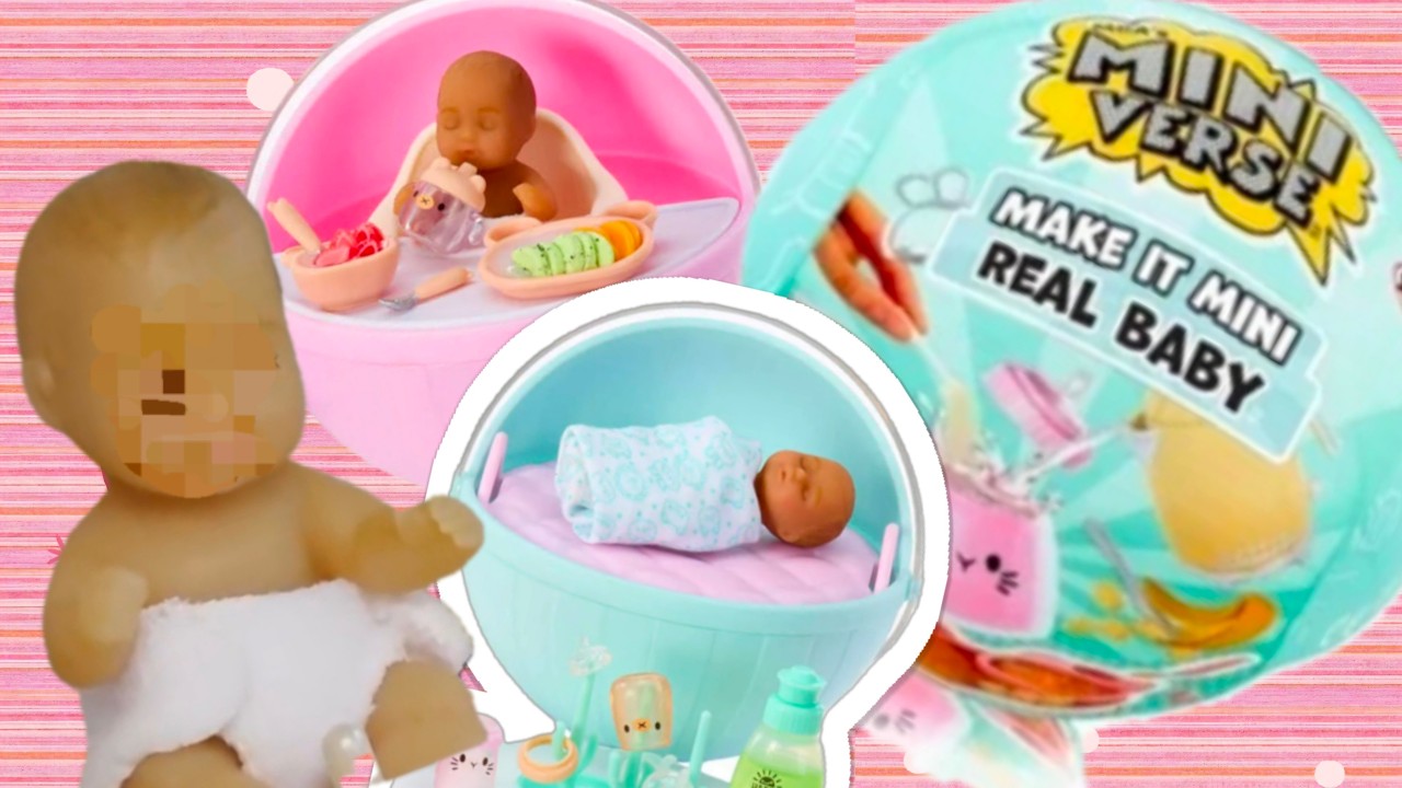 Распаковка мини-куклы-младенца из силикона + сборка продуктов питания!