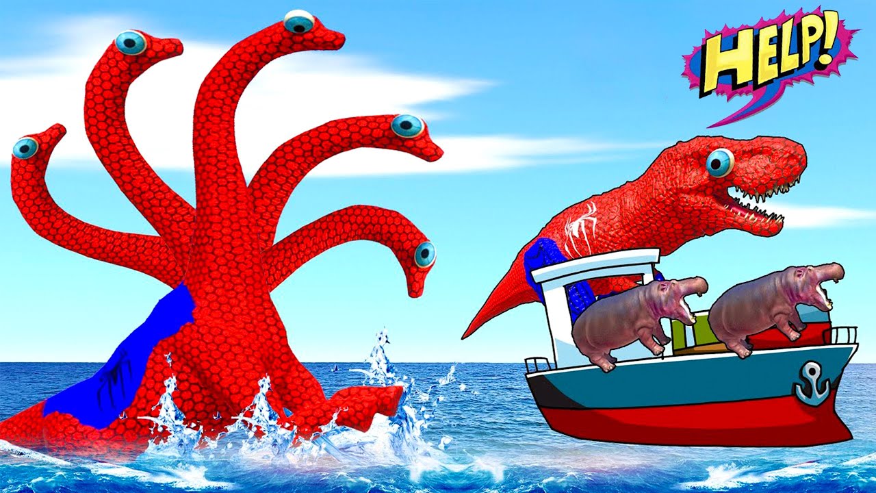 All Spiderman T-Rex vs SuperHero Dinosaurs Battle in Jurassic World | Jurassic World Rebirth 2025