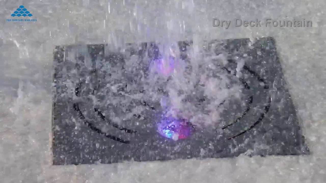 DRY DECK FOUNTAIN  with multicolour RGB - FUJI FOUNTAINS