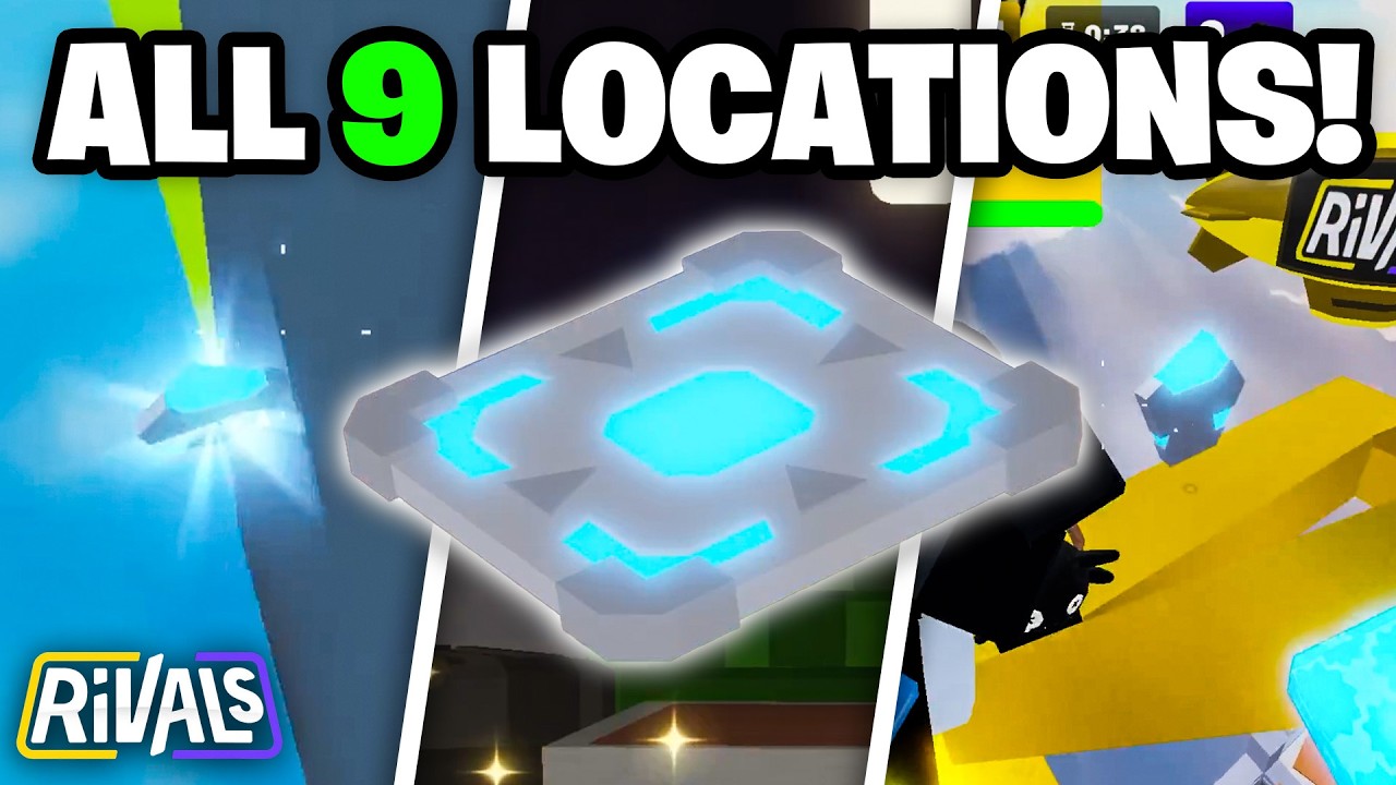 ВСЕ 9 МЕСТОПОЛОЖЕНИЙ ОСКОЛКОВ ДЛЯ РАЗБЛОКИРОВКИ ПРЫЖКОВОЙ ПЛАТФОРМЫ В ROBLOX RIVALS!