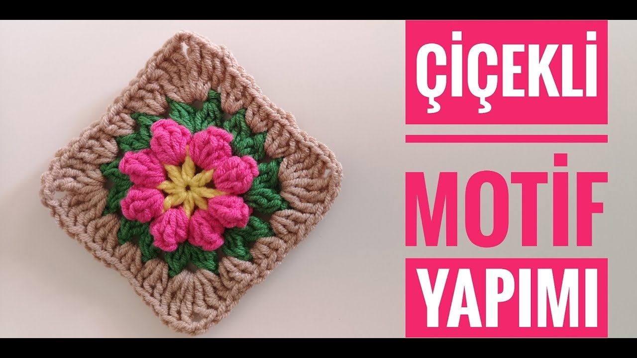 Çiçekli Motif Nasıl Yapılır | Artan İpleri Değerlendirelim | DIY | Crochet