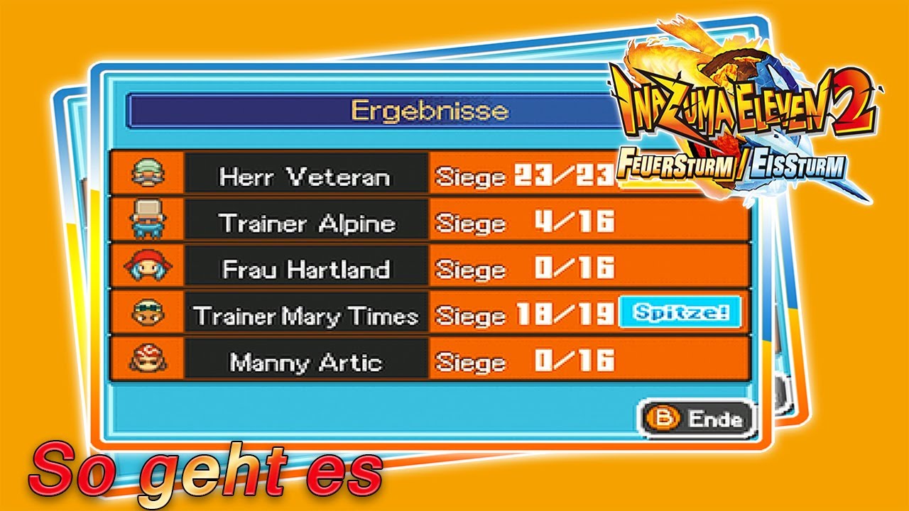 Inazuma Eleven 2: Feuersturm/Eissturm: WO sind die Touren? & WIE schaltet man die Frei?, So geht es!