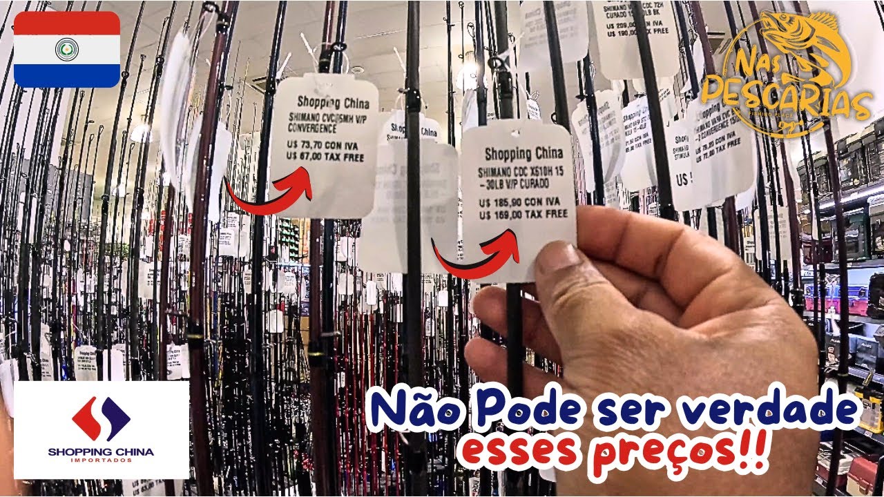 ACHAMOS ISSO! 🤯 Tralha de pesca com preços impossíveis no PARAGUAI 🇵🇾! Pescaria