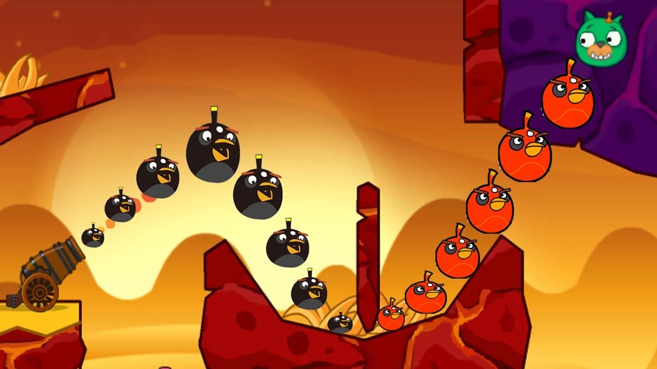 Angry Birds Cannon Birds 4 - FIGHT THE MAP VERSION HELL !