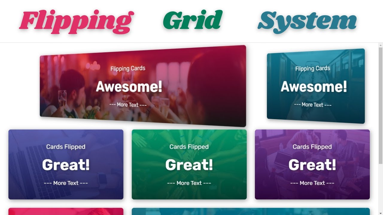 Flipping css grid system by css html | javascript #css #html #javascript #coding #flipping_card