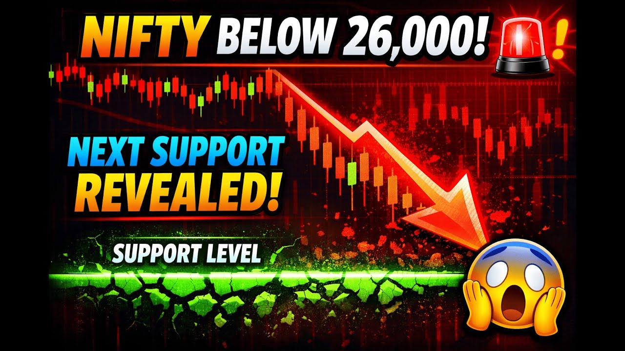 Nifty Below 26,000! 🚨 Next Support Revealed