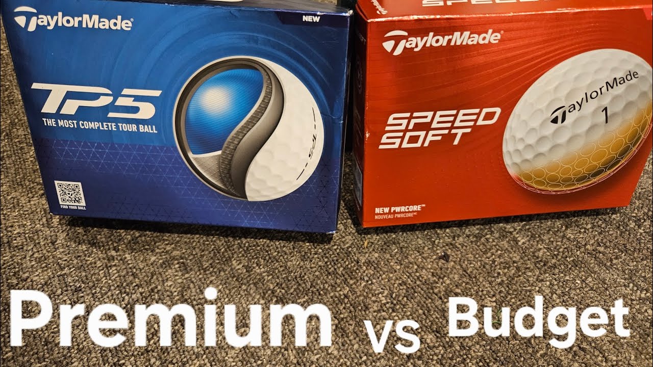 Премиальные мячи для гольфа против бюджетных Taylormade TP5 против Taylormade Speedsoft на поле д...