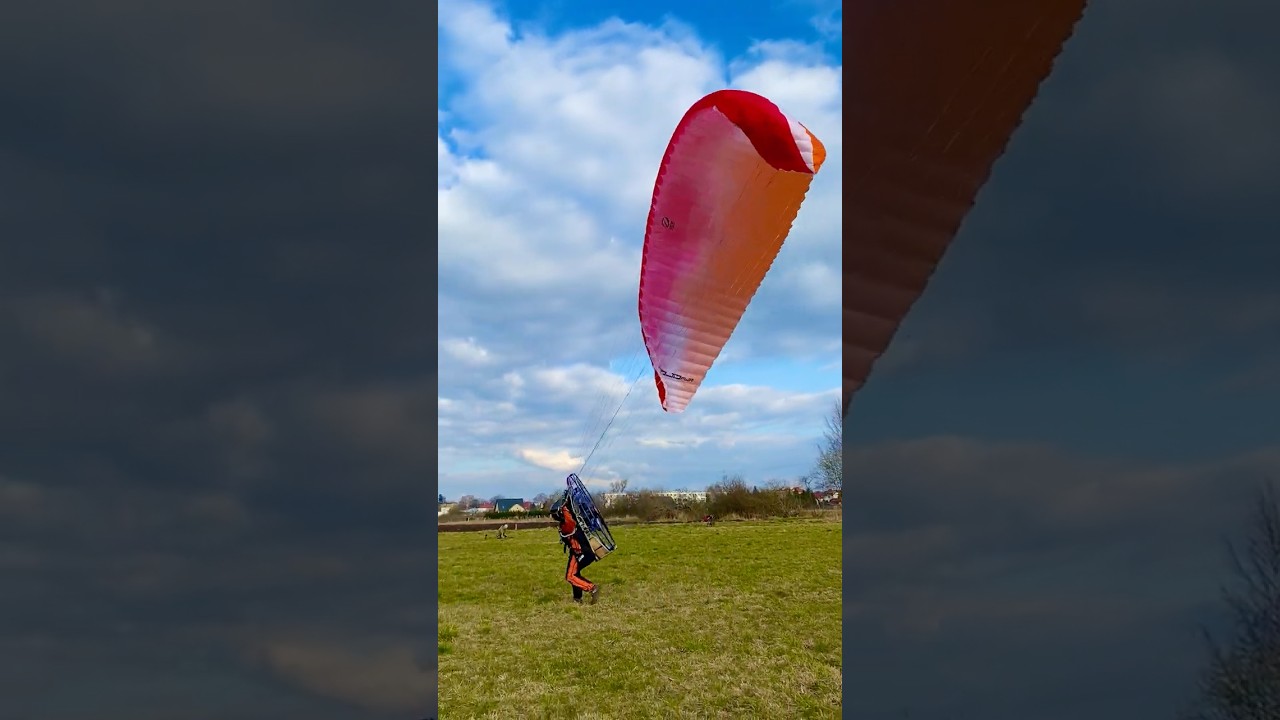 Paramotor Launch on Mojo Ozone TakeOff Paramotor powered paragliding Launch PPG Patang