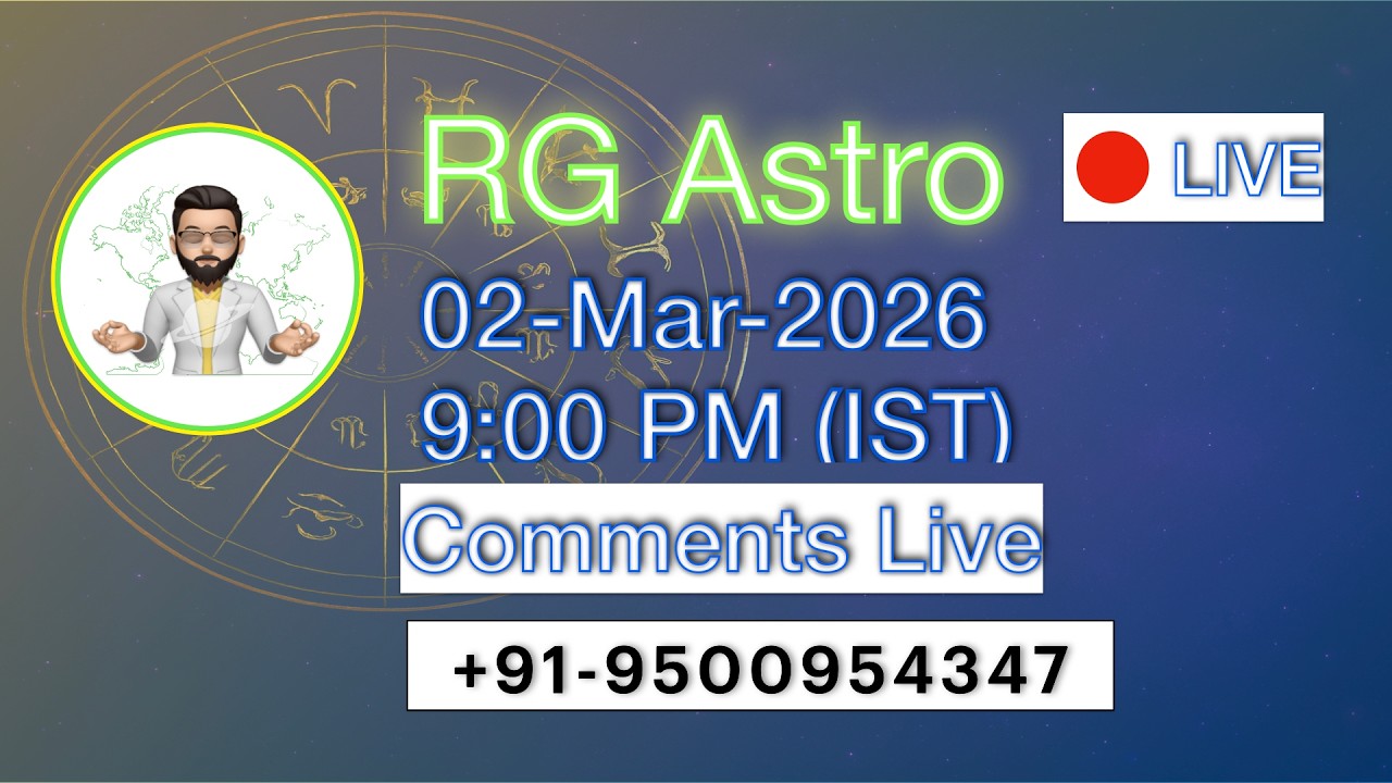 RG Astro All Comments Live 02/MAR/2026 at 9:00PM #astrology #liveprediction #marriage