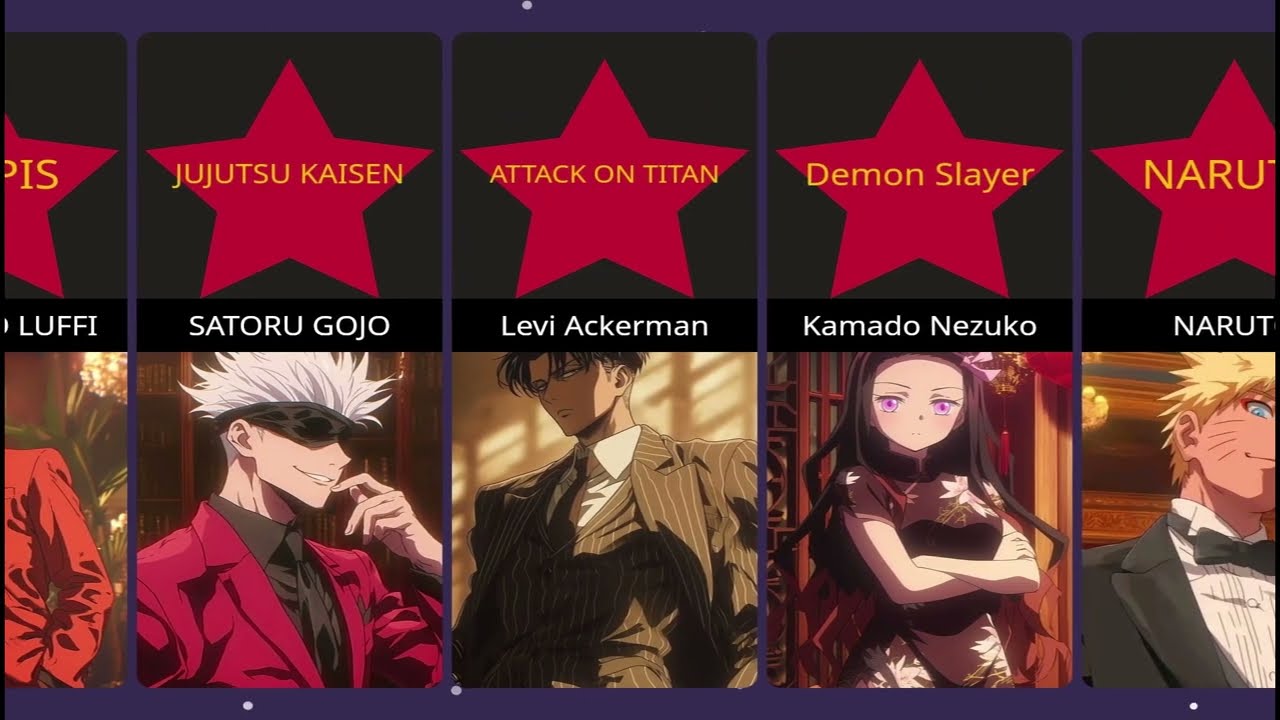 your favorite anime characters dressed in classic style
