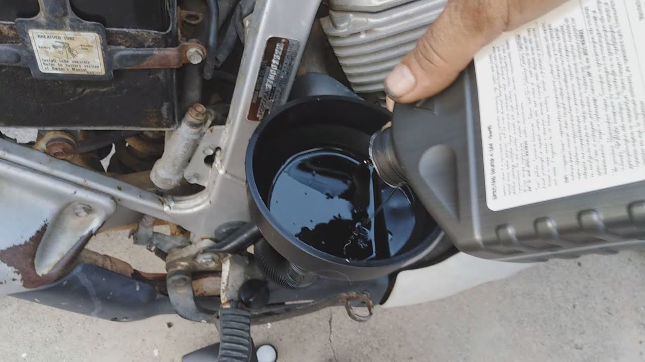 How to change engine oil and filter on a honda transalp XL600V