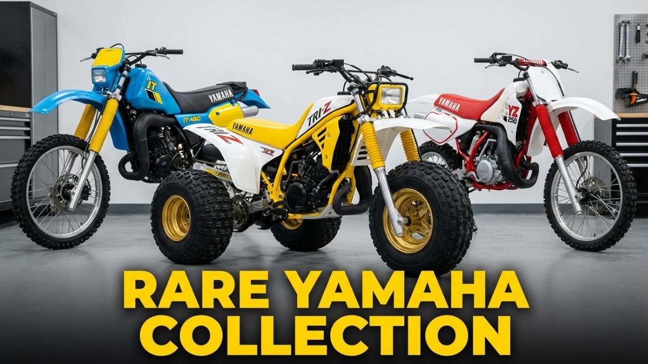 RARE Yamaha motorcycle collection YZ 250,, Yamaha Dt 50, Tri Z, WR 500, IT 490 classic vintage atv