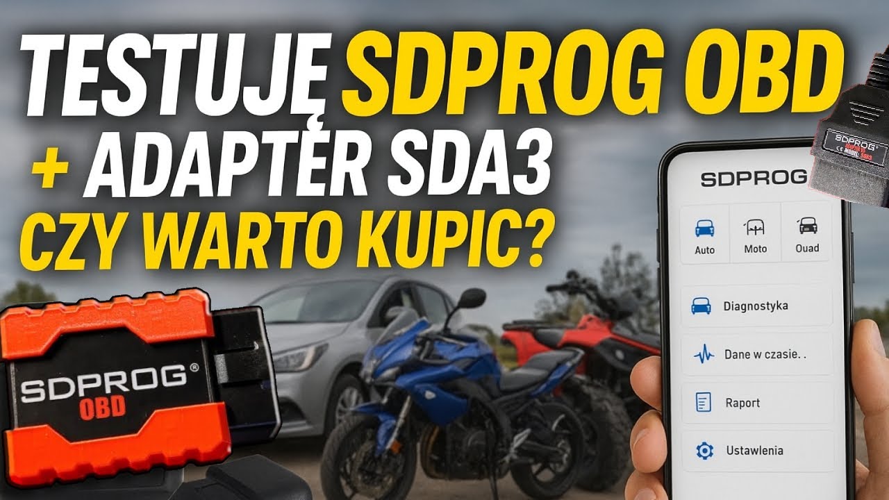 Nowy SDPROG OBD + SDA3 w teście! Zaskoczył mnie tym wynikiem 😮Działa w Motocyklach, Quadach i Autach