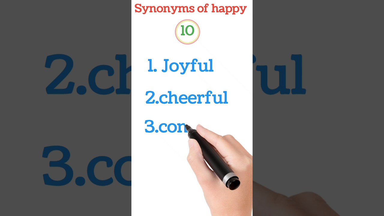 Synonyms of happy | joyful, cheerful ,content, pleased, happy| #synonyms #happy #thevocabboost  #up