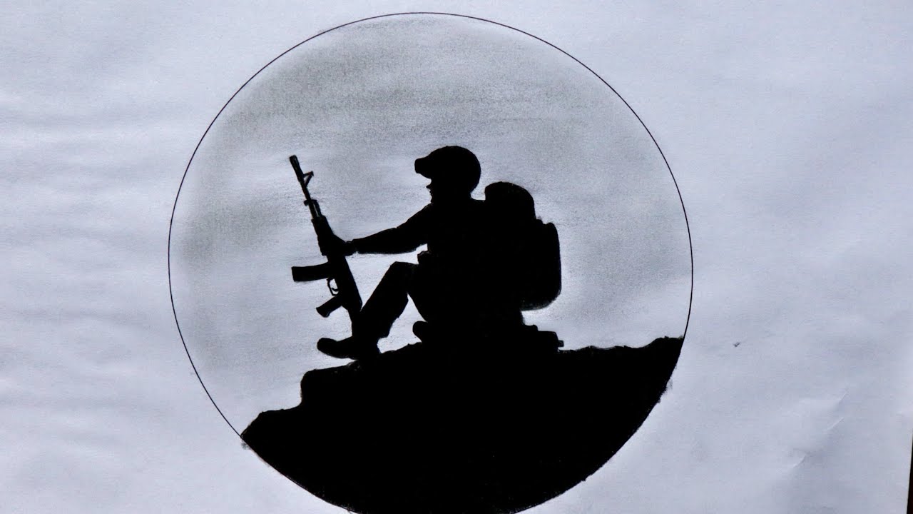 Soldier drawing for beginners / Army drawing with pencil sketch/easy and simple Army soldier drawing