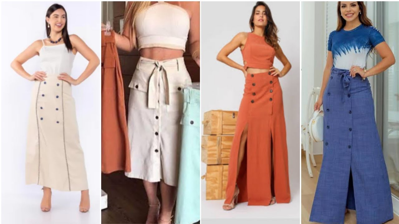 LOOKS DE SAIA DE LINHO