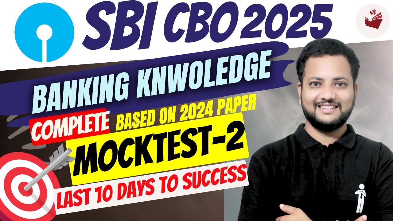 💥 SBI CBO 2025 | Mock Test 2 | Top 40 Banking MCQs 🧠 Based on PYQs | Last 10 Days to Success!