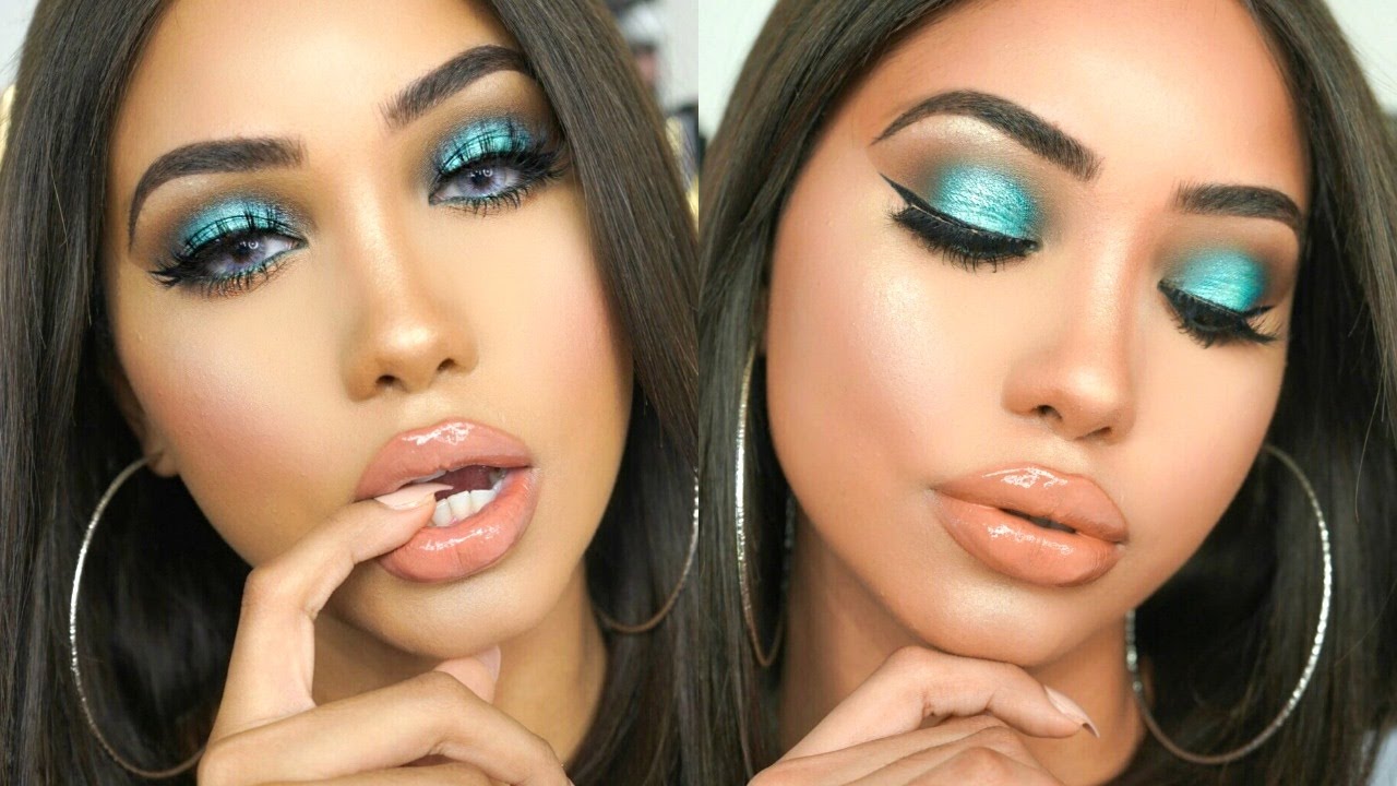 TEAL HALO EYE MAKEUP TUTORIAL | Melly Sanchez