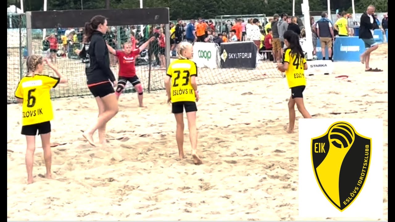 EIK (Eslöv handboll) flickor 11år. Åhus beachhandboll 2023