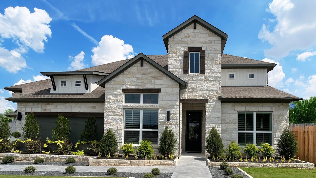 3200+ sq ft Zavalla plan built by Coventry Homes in Parkside on the River in Georgetown, TX
