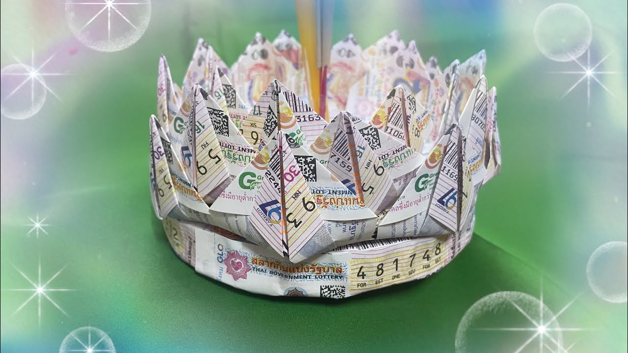 วิธีพับกระทงลอตเตอรี่ diy lottery อย่างง่าย แบบ 3 ปี 24 ￼￼