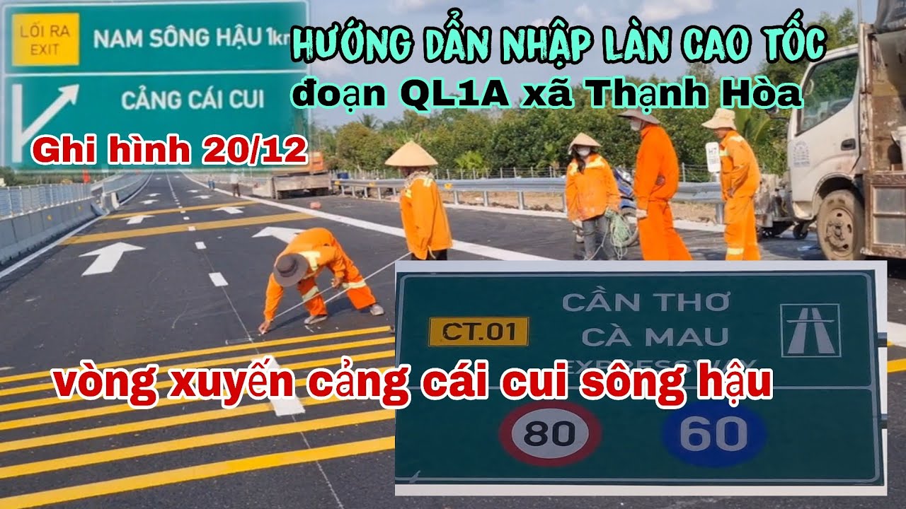 Cao tốc cần thơ, cà mau đoạn cảng cái cui đang khẩn trương thi công hạng mục này 