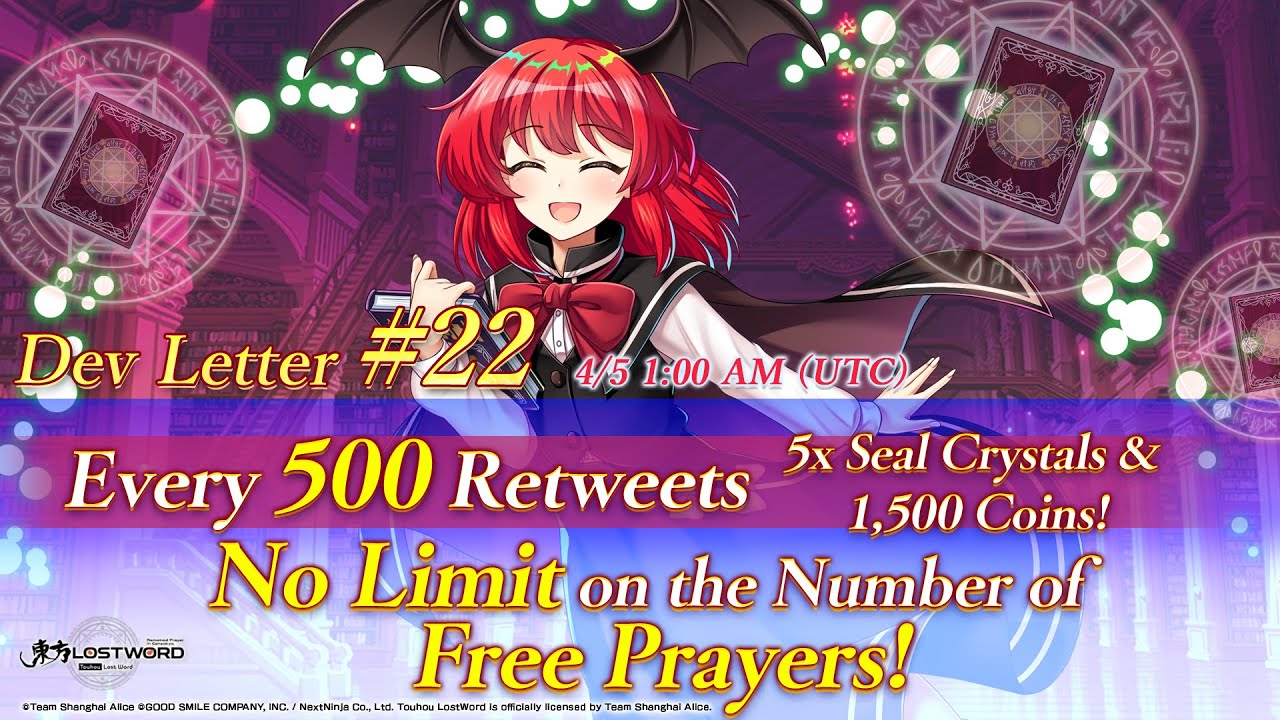 Touhou LostWord - Dev Letter #22 (4/5/2023)
