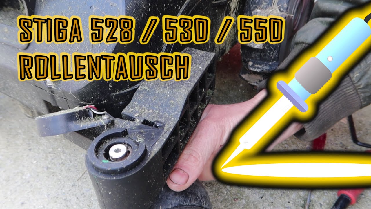 die vordere Rolle tauschen beim Stiga Autoclip 528 S / 530 SG / 550 SG Mähroboter  | PY-00014