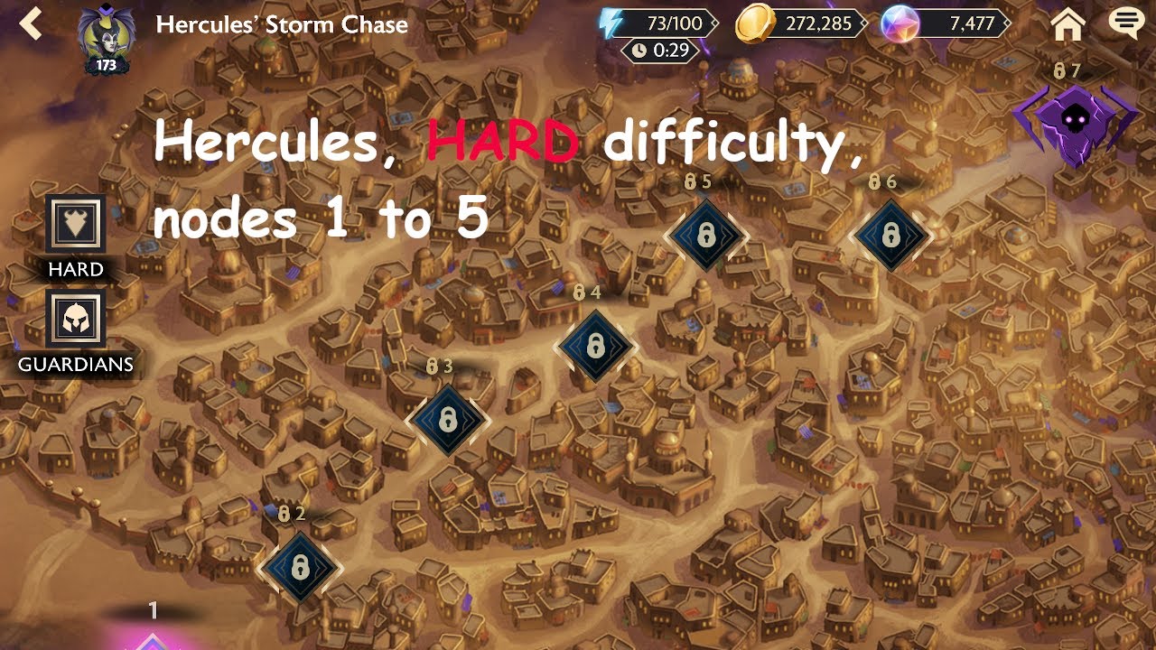 Hercules event: HARD difficulty | Nodes 1 to 5 | Disney Mirrorverse