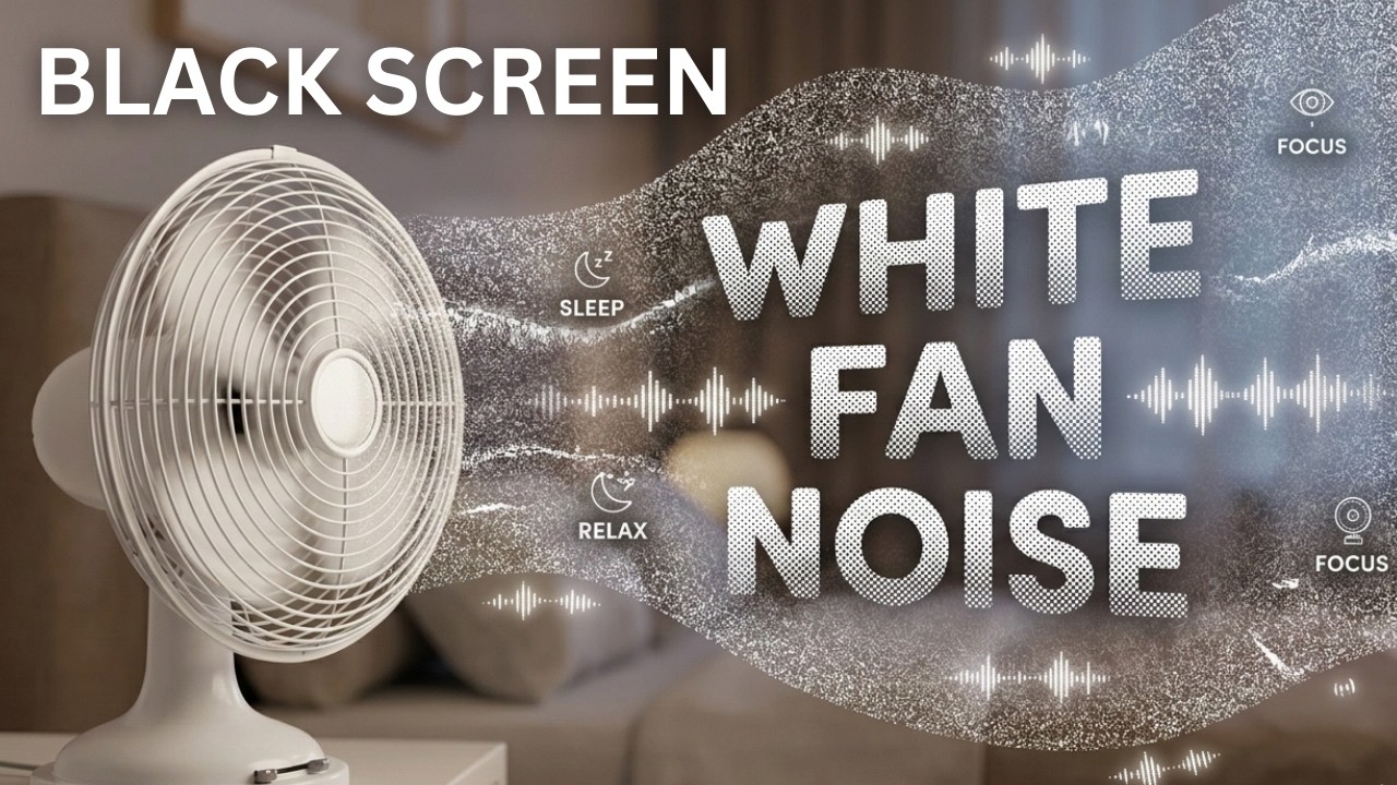 Instant Migraine Relief: Dark Screen Fan Noise (No Ads)