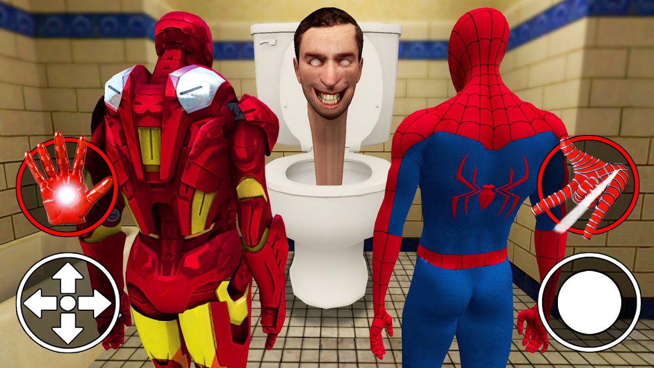 IRONMAN and SPIDER MAN PLAYING vs SKIBIDI TOILET in Garry's Mod