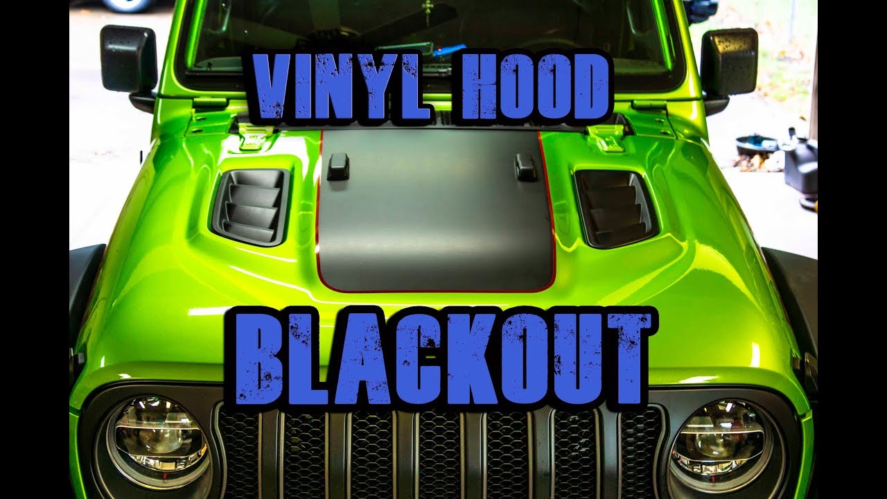 VINYL HOOD BLACKOUT for jeep JL hood
