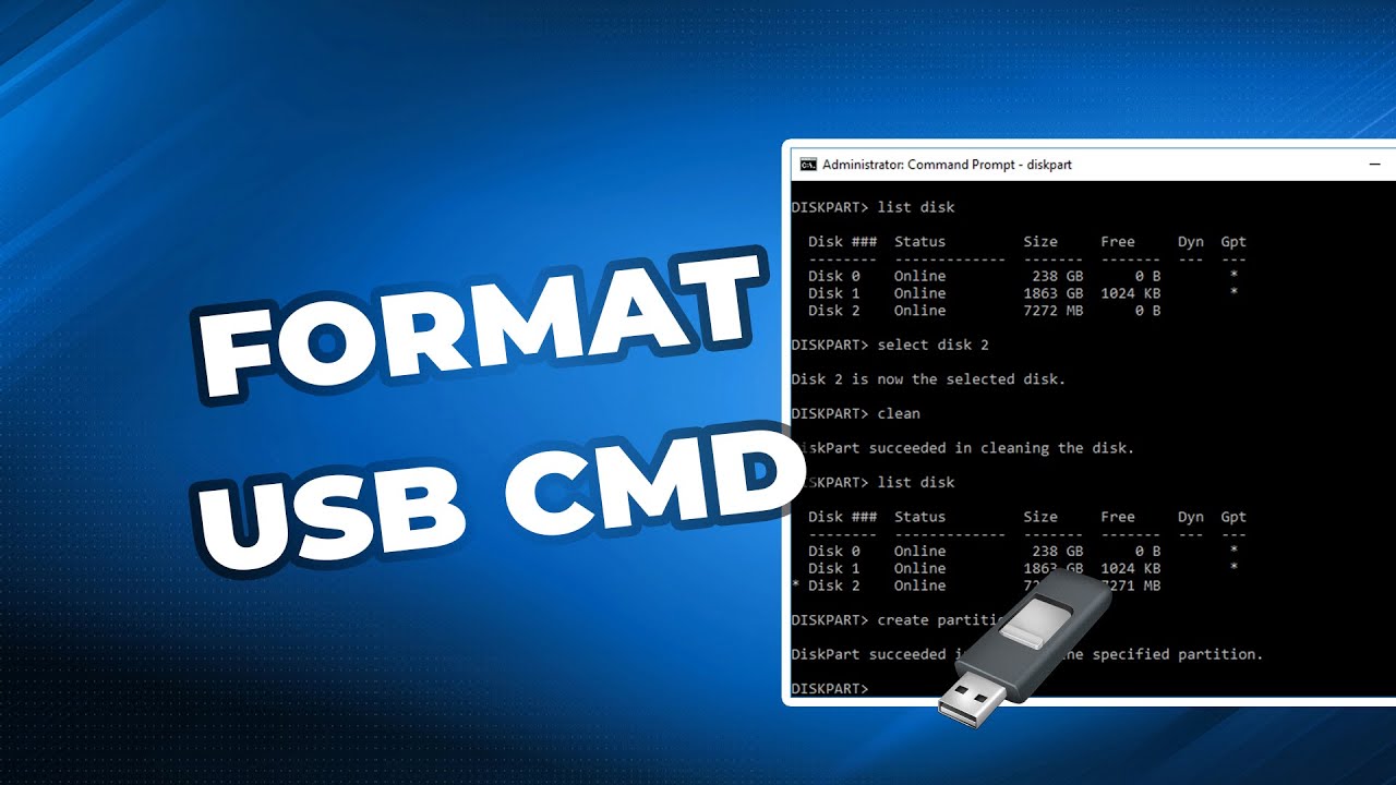 Jak sformatować USB za pomocą CMD