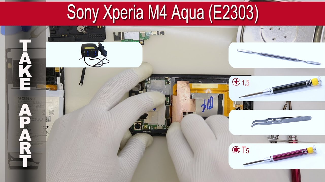 Как разобрать 📱 Sony Xperia M4 Aqua (E2303) Разборка и ремонт