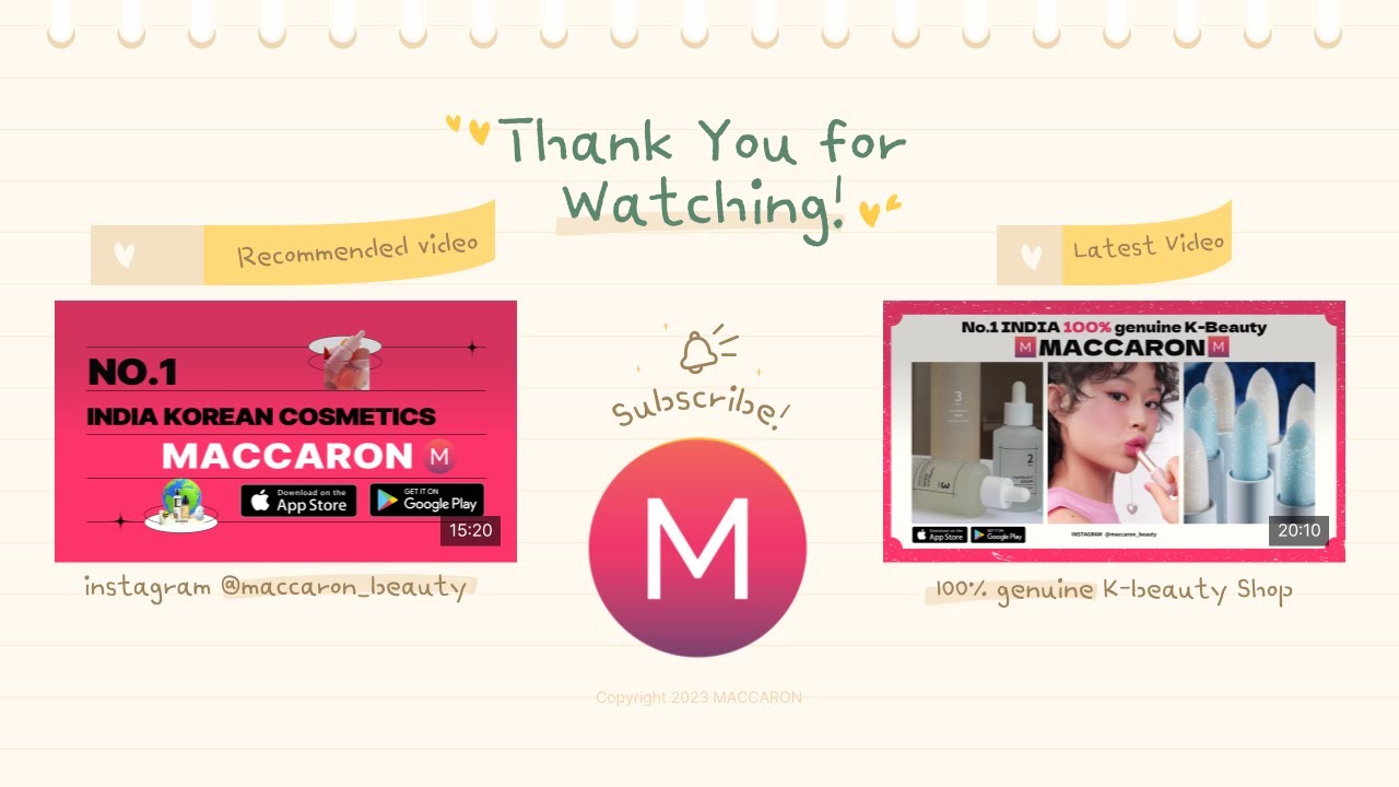 🔍 India's best online shop selling only genuine Korean cosmetics 🔍 MACCARON APP✌️