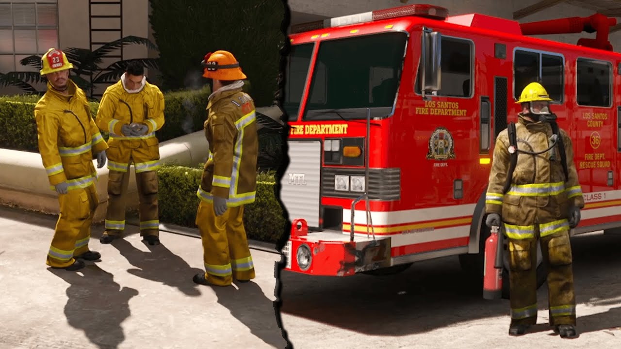 JADI PEMADAM KEBAKARAN DAN MENYELAMATKAN KUCING - GTA 5 MOD INDONESIA