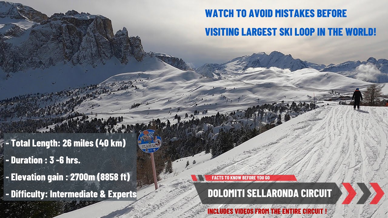 Sellaronda Ski Challenge: Conquer World Largest Ski Circuit - Watch to avoid mistakes and myths!