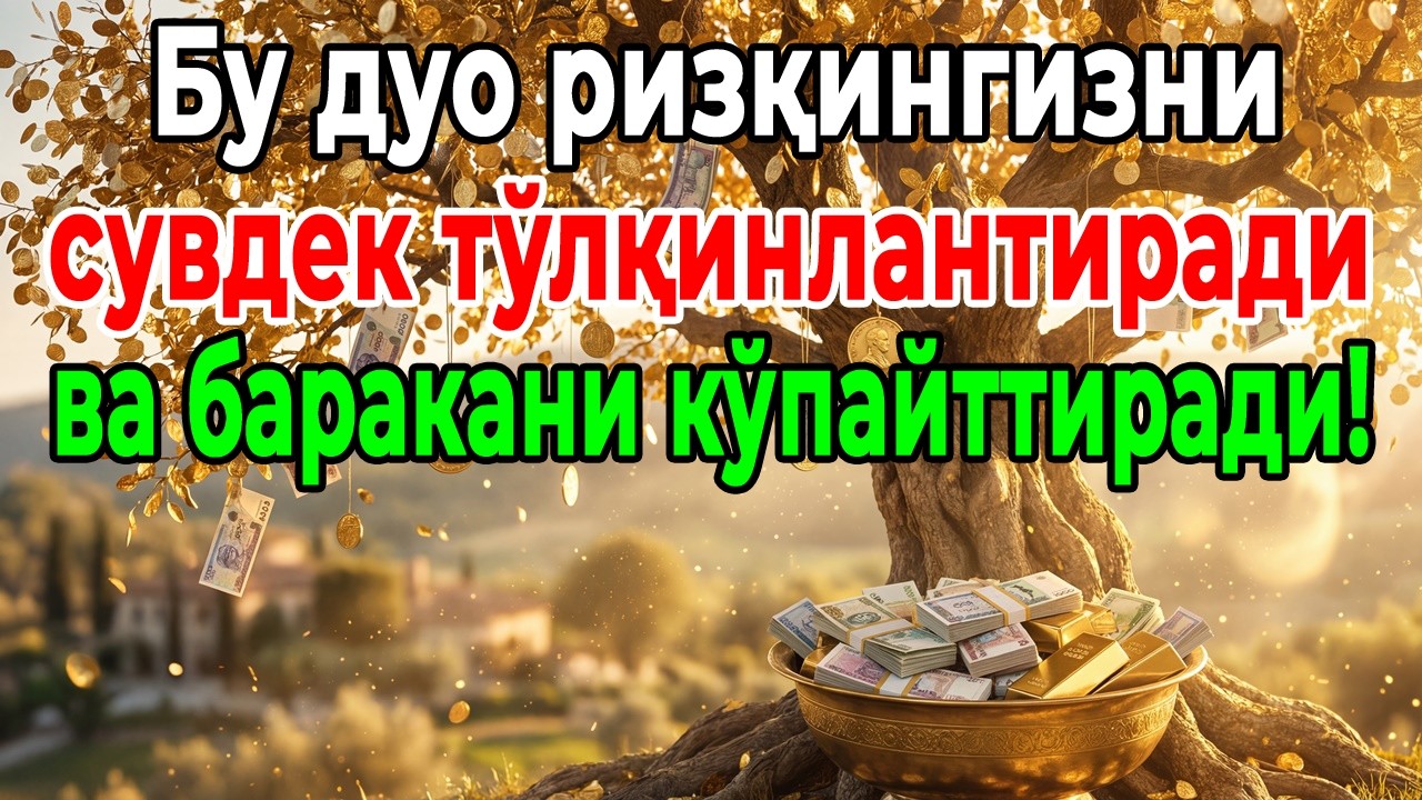 Қувватли ризқ дуоси — Ҳаётингизга барака ва фаровонлик олиб келувчи ажойиб дуо!