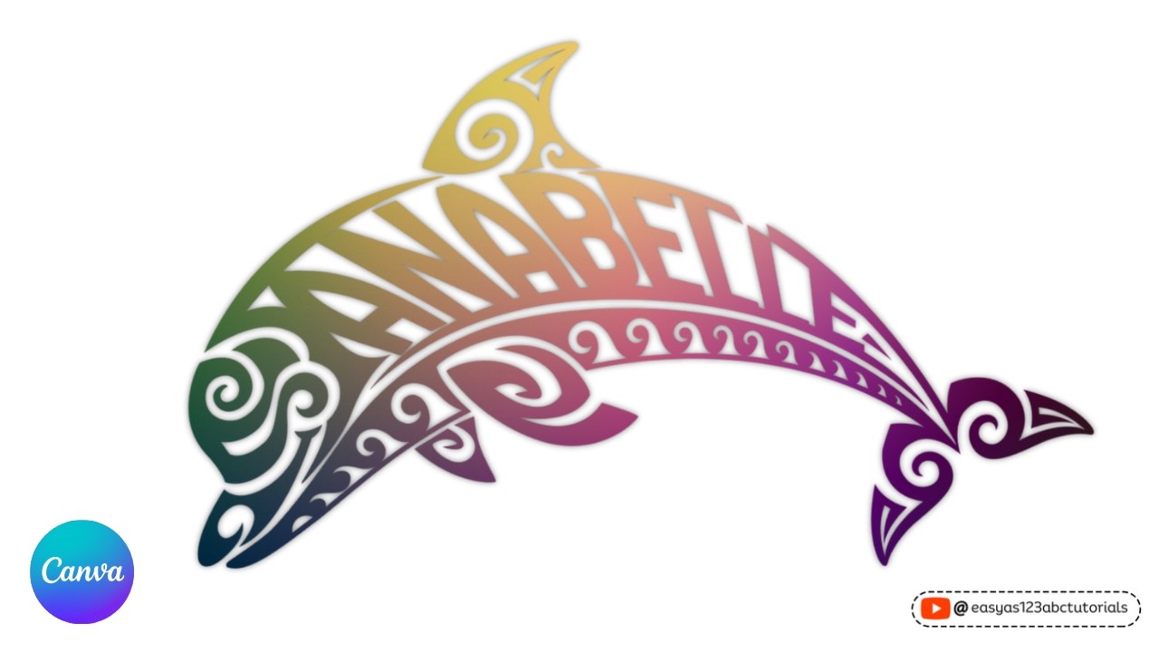 Приёмы типографики в Canva. Мозаичный дизайн с именем. Урок по Canva для начинающих.