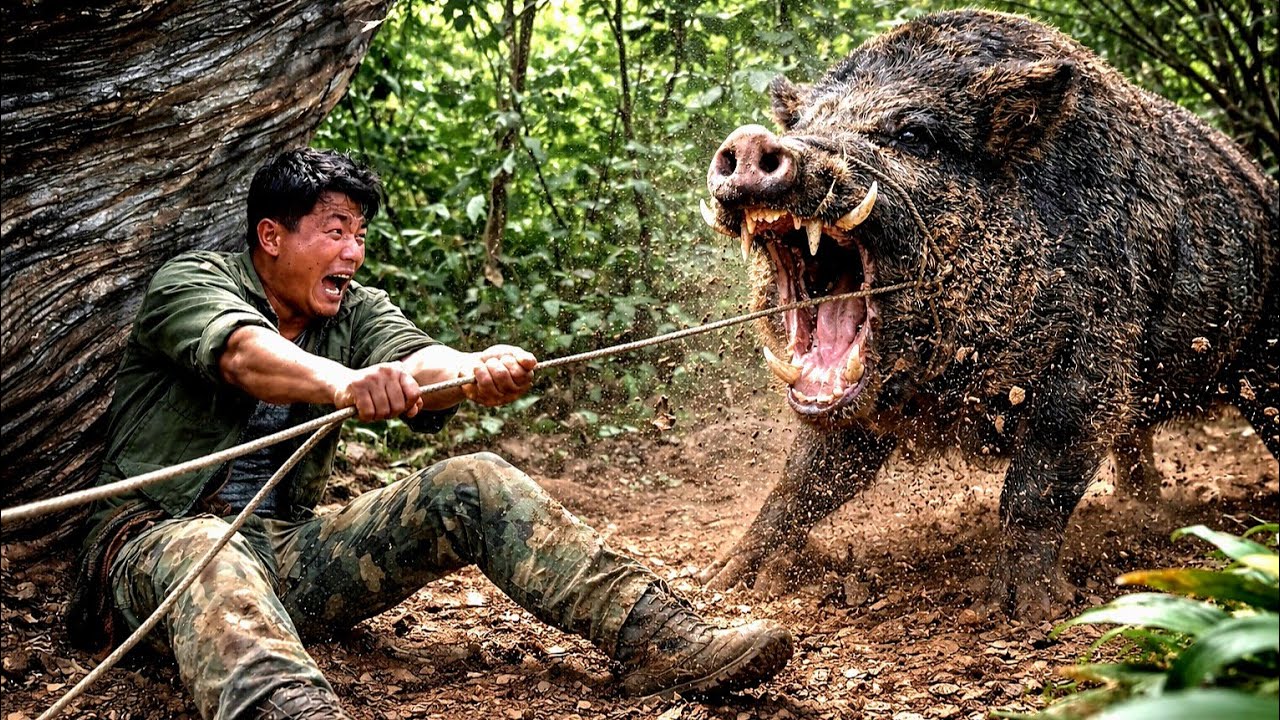 100 Hours of Solo Survival – CEO Confronts Giant Wild Boar