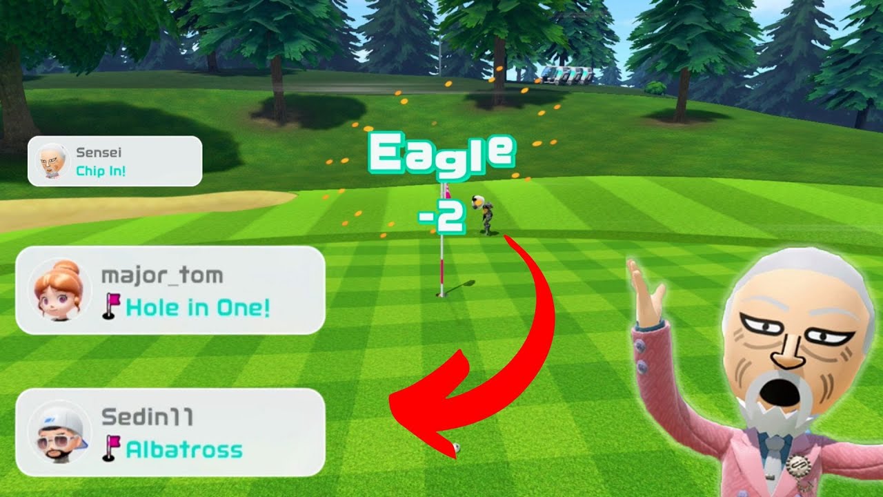 Невероятный соревновательный матч на 18 лунок! (Switch Sports Golf)