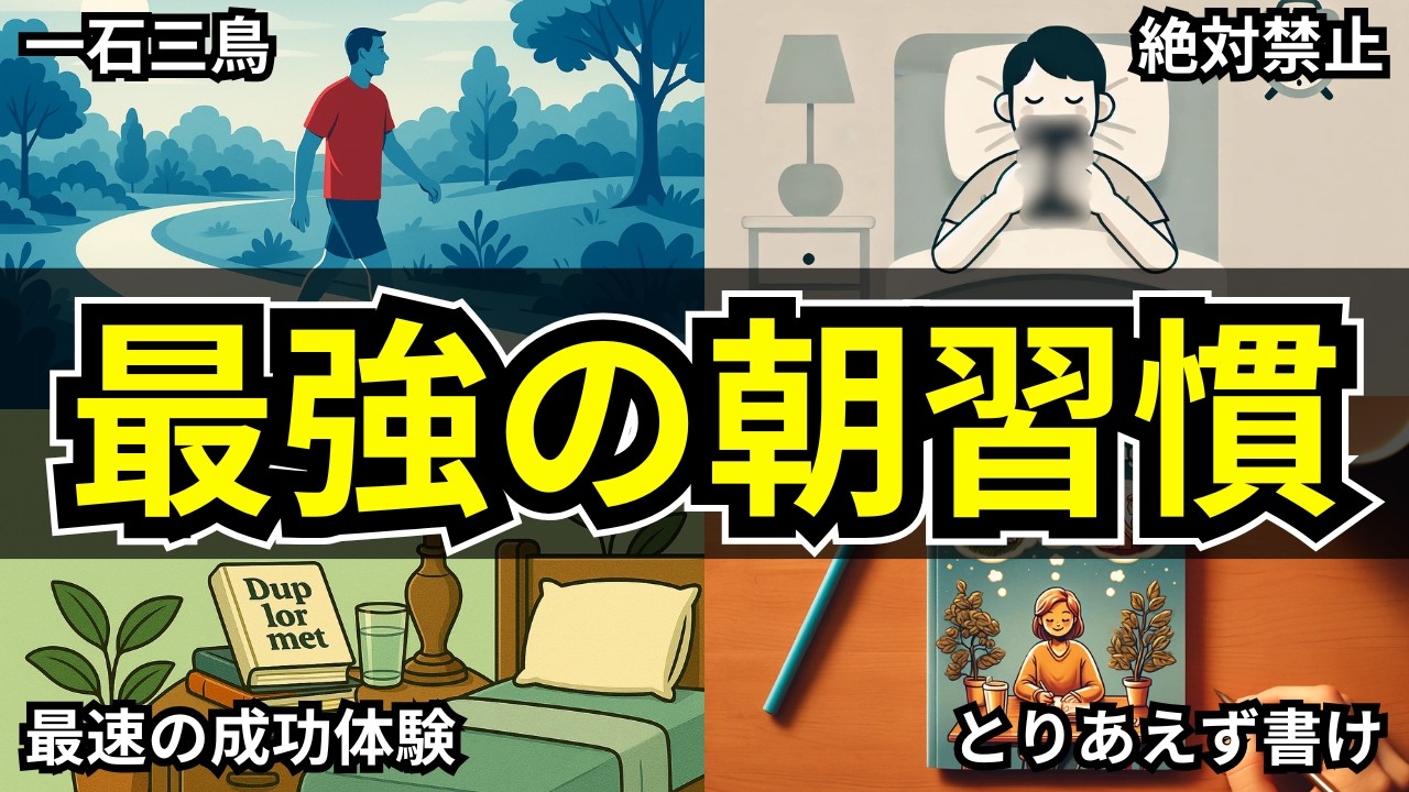 【完全版】人生が変わるモーニングルーティーン２０選【朝活】