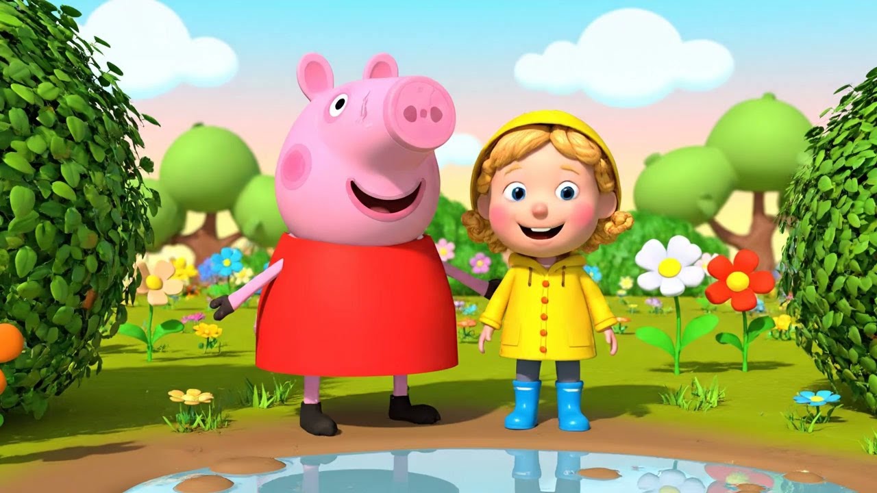 Peppa Pig’s Boots Jumped in the Muddy Puddle | Nursery Rhymes for Kids & Baby Songs