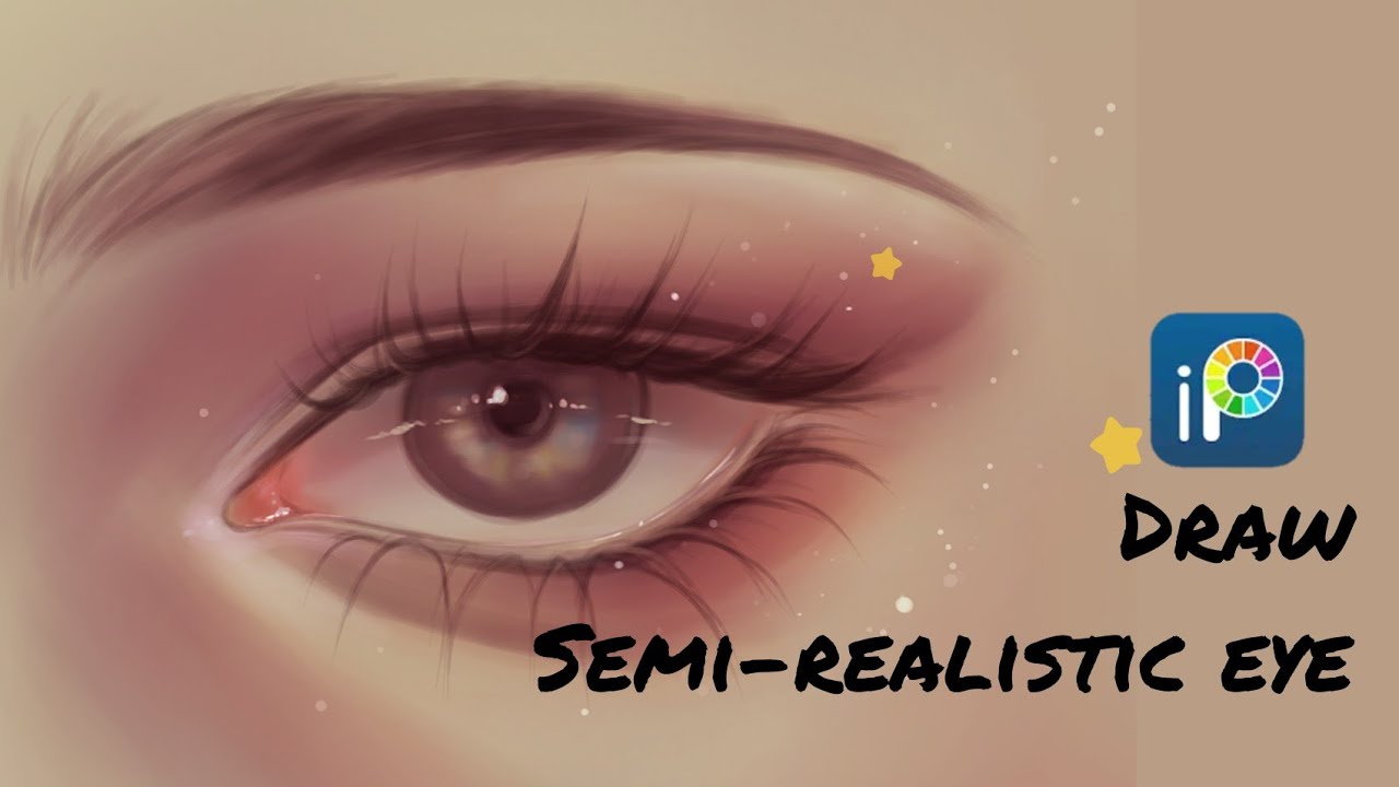 How to draw semi-realistic eye on ibisPaintx || speedpaint